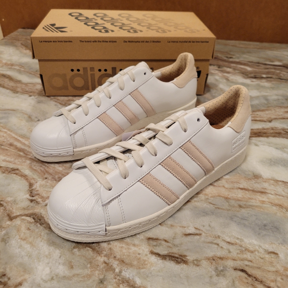 Adidas Superstar Lux, White/Off White, M 9.5/W 10.5, NWT in original box